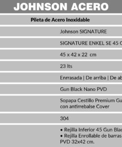 Alternative view of PILETA JOHNSON ACERO SIGNATURE ENKEL BLACK SE 45