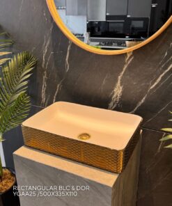 BACHA RECTANG BLC Y DOR 500X335X110