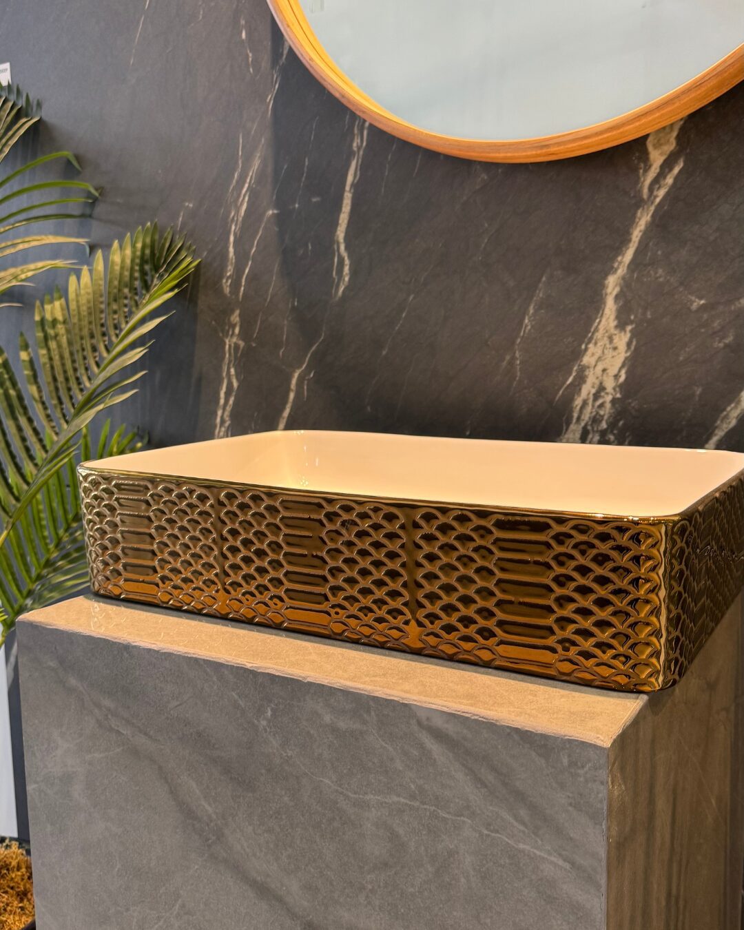 BACHA RECTANG BLC Y DOR 500X335X110 - Imagen 2