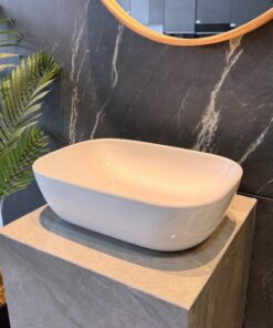 BACHARECTANGULAR BLANCA 455X325X135