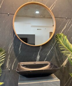 BACHA RECT 1AG MARMOL NEGRO 500*400*120
