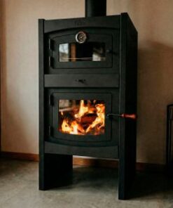 Alternative view of CALEFACTOR A LEÑA CON HORNO CORAL 70